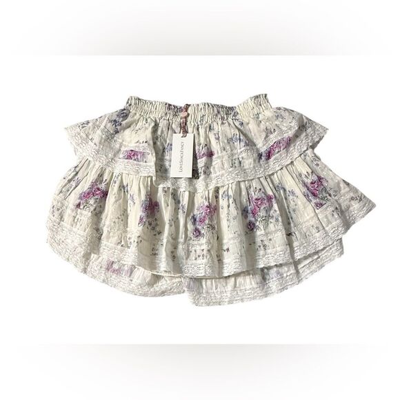NWT LoveShackFancy Berry Medley Ruffle Mini Skirt - Picture 2 of 6
